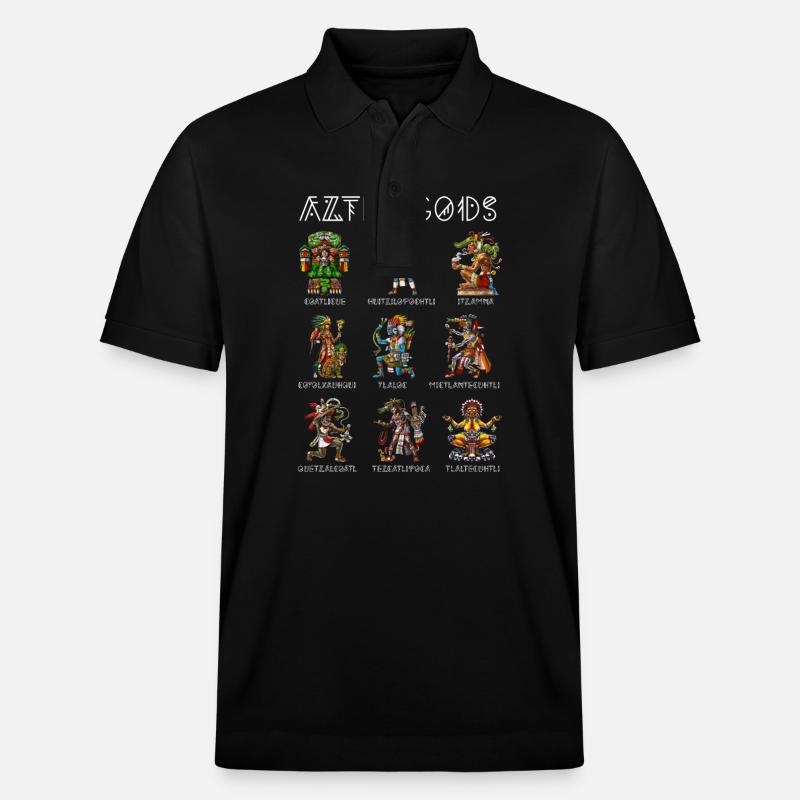 Dieux de la mythologie aztèque - Polo PREPSTER bio Stanley/Stella Unisexe - noir