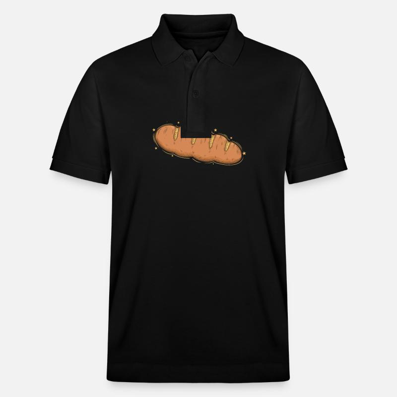 Brot ist leckere Backware - Stanley/Stella Unisex Bio-Poloshirt PREPSTER - Schwarz