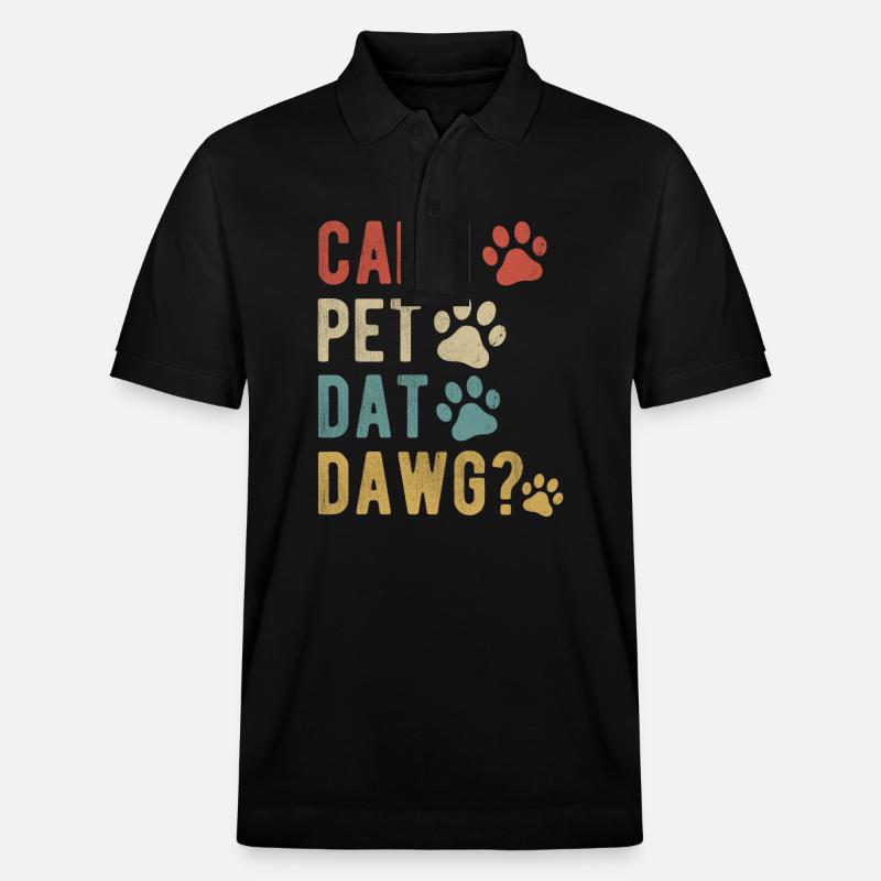 Puis-je caresser Dat Dawg ? - Polo PREPSTER bio Stanley/Stella Unisexe - noir