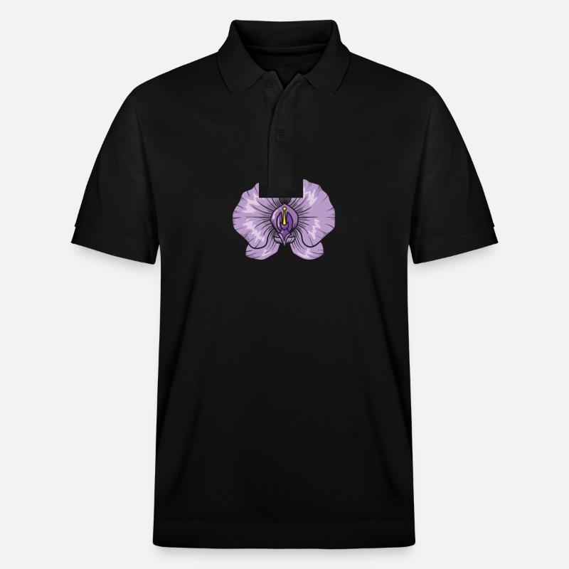 Plante de fleur d’orchidée - Polo PREPSTER bio Stanley/Stella Unisexe - noir