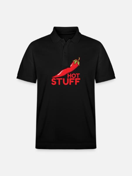Hot Stuff Chili Spice Scoville - Stanley/Stella Unisex Organic Polo Shirt PREPSTER - black