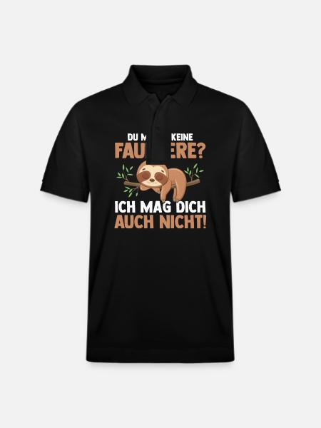 Faultier - Stanley/Stella Unisex Bio-Poloshirt PREPSTER - Schwarz
