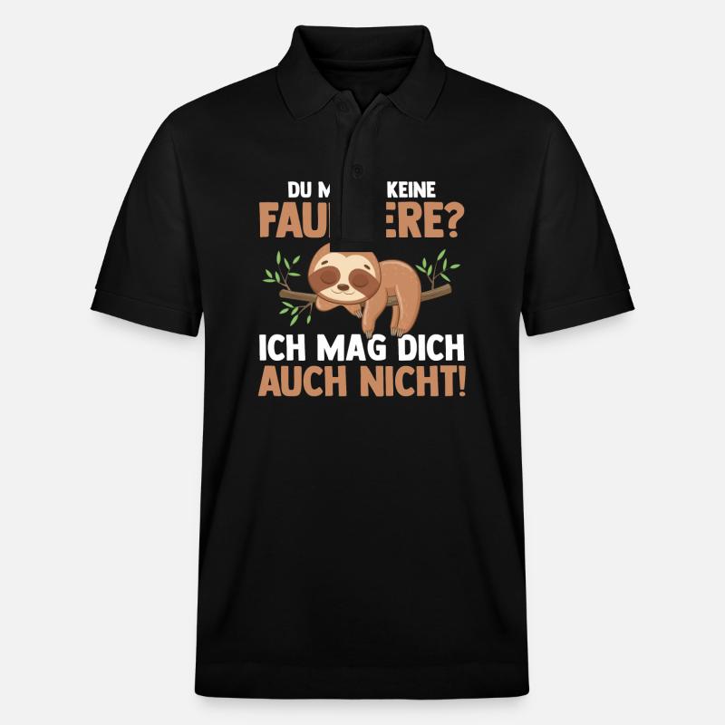 Faultier - Stanley/Stella Unisex Bio-Poloshirt PREPSTER - Schwarz
