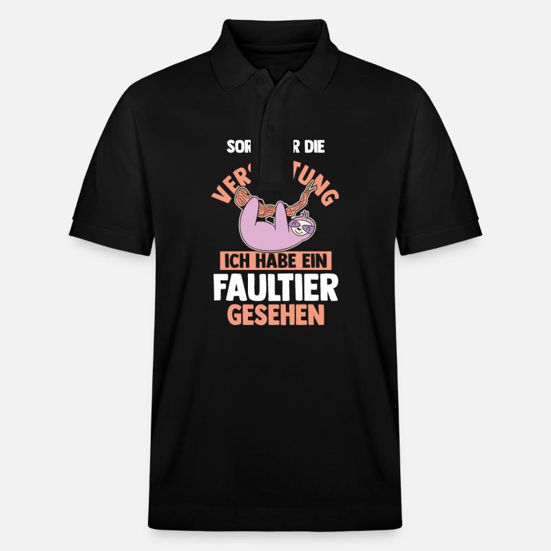 Faultier - Stanley/Stella Unisex Bio-Poloshirt PREPSTER - Schwarz