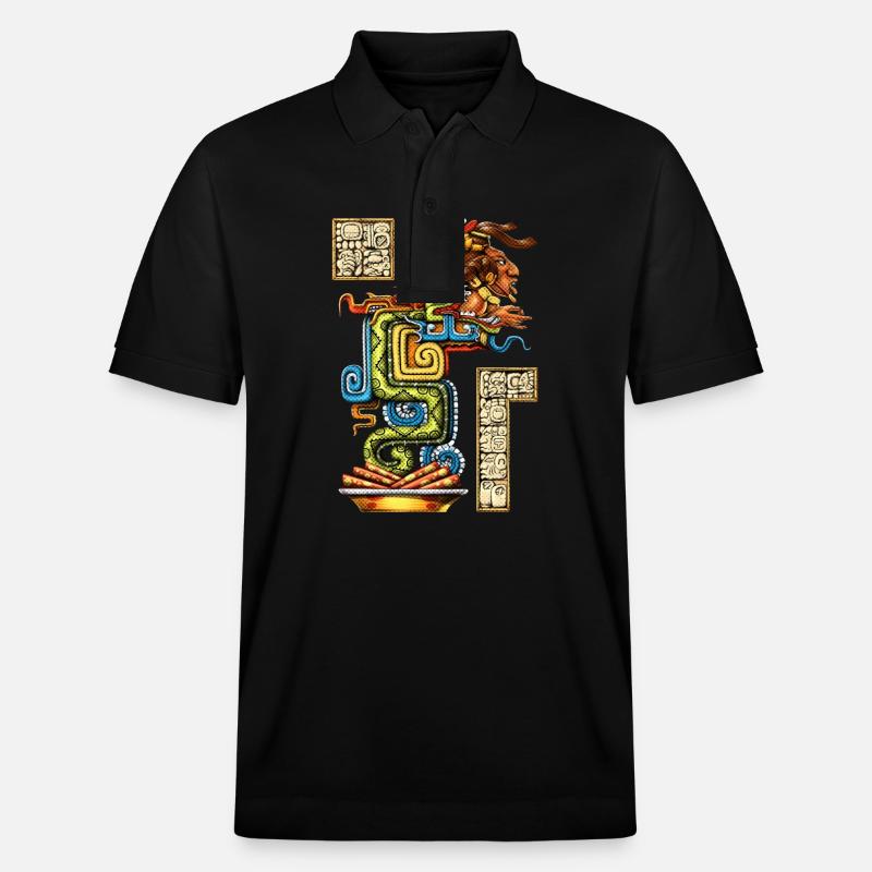 Serpent de vision maya - Polo PREPSTER bio Stanley/Stella Unisexe - noir