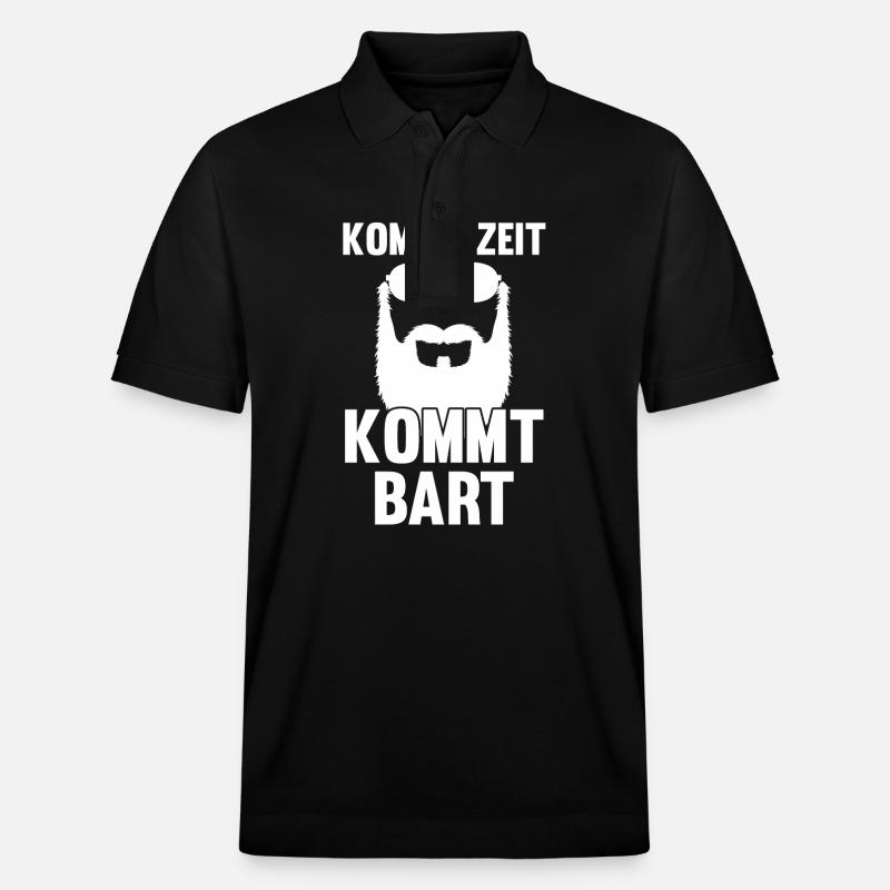 Bärtig Bartträger Schnurrbart Bart - Stanley/Stella Unisex Bio-Poloshirt PREPSTER - Schwarz