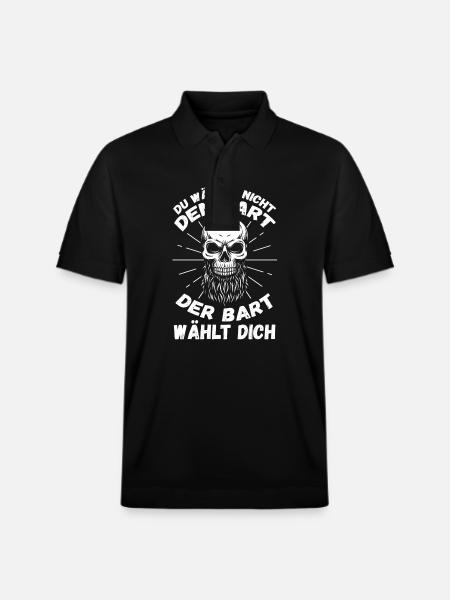 Bärtig Bartträger Schnurrbart Bart - Stanley/Stella Unisex Bio-Poloshirt PREPSTER - Schwarz