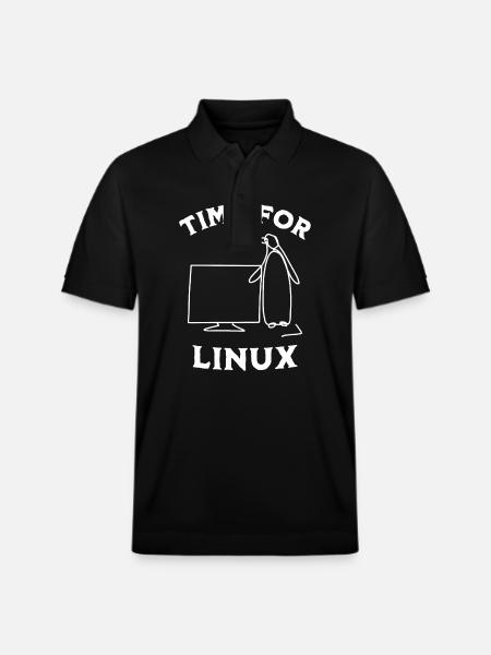 Zeit für Linux und Open-Source-Software - Stanley/Stella Unisex Bio-Poloshirt PREPSTER - Schwarz