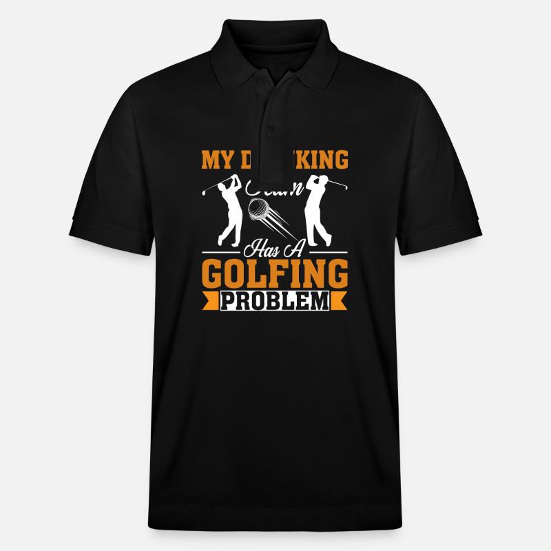 Mein Trinker-Team Hat Ein Golf-Problem - Stanley/Stella Unisex Bio-Poloshirt PREPSTER - Schwarz