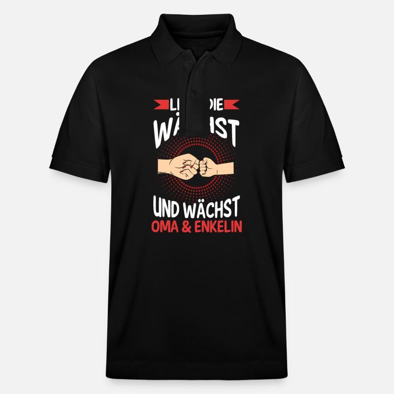 Oma Großmutter und Enkelin - Stanley/Stella Unisex Bio-Poloshirt PREPSTER - Schwarz