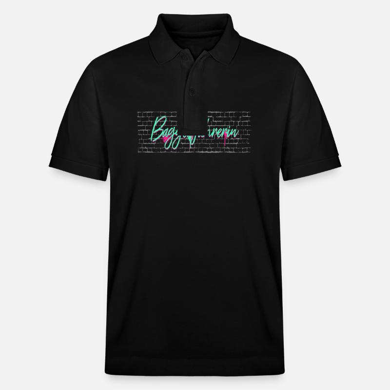 Bagger-Fahrer Abschluss-Geschenk Baggerfahrerin - Stanley/Stella Unisex Bio-Poloshirt PREPSTER - Schwarz