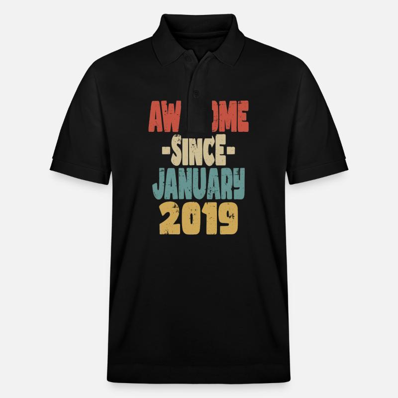 Fantastischer Januar 2019 - Stanley/Stella Unisex Bio-Poloshirt PREPSTER - Schwarz