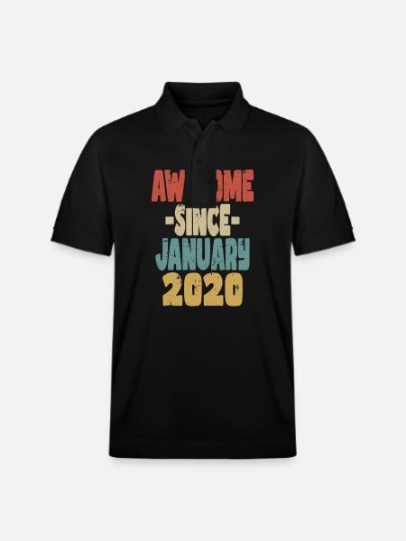 Awesome January 2020 - Stanley/Stella Unisex Organic Polo Shirt PREPSTER - black