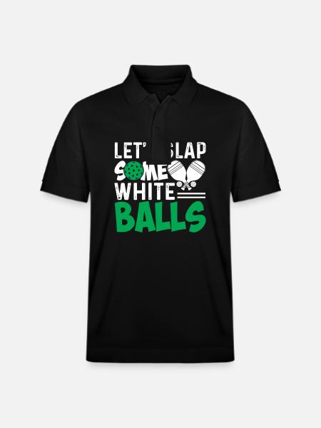 Let's clap some white balls - Stanley/Stella Unisex Organic Polo Shirt PREPSTER - black