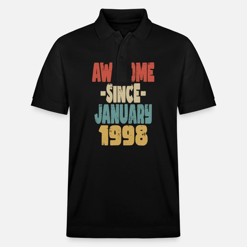 Fantastischer Januar 1998 - Stanley/Stella Unisex Bio-Poloshirt PREPSTER - Schwarz