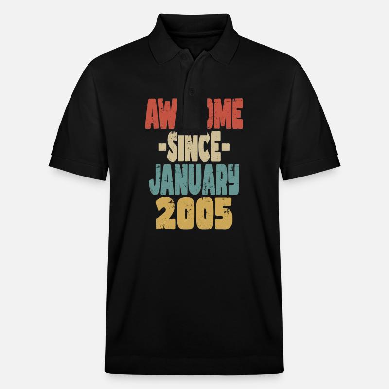 Toller Januar 2005 - Stanley/Stella Unisex Bio-Poloshirt PREPSTER - Schwarz