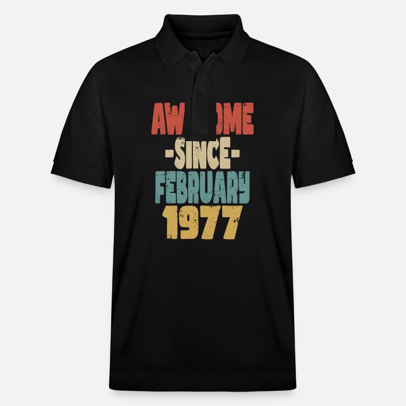 Fantastischer Februar 1977 - Stanley/Stella Unisex Bio-Poloshirt PREPSTER - Schwarz