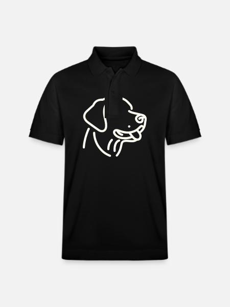 Labrador Retriever Face - Stanley/Stella Unisex Organic Polo Shirt PREPSTER - black