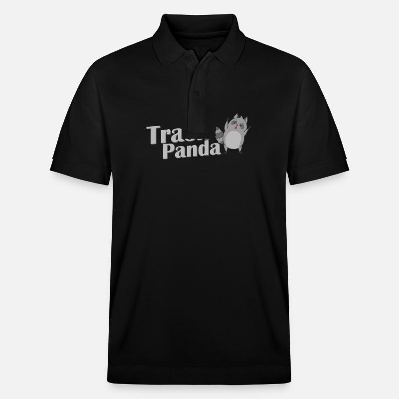 Trash Panda Waschbär Allesfresser - Stanley/Stella Unisex Bio-Poloshirt PREPSTER - Schwarz