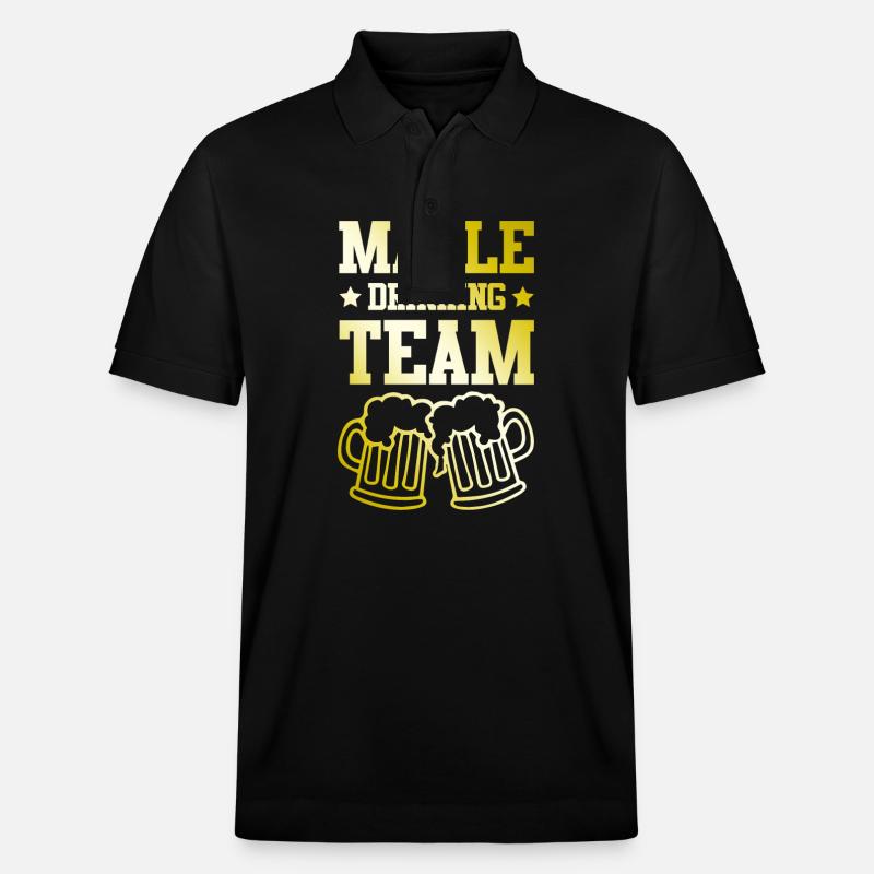 Malle Drinking Team - Stanley/Stella Unisex Bio-Poloshirt PREPSTER - Schwarz