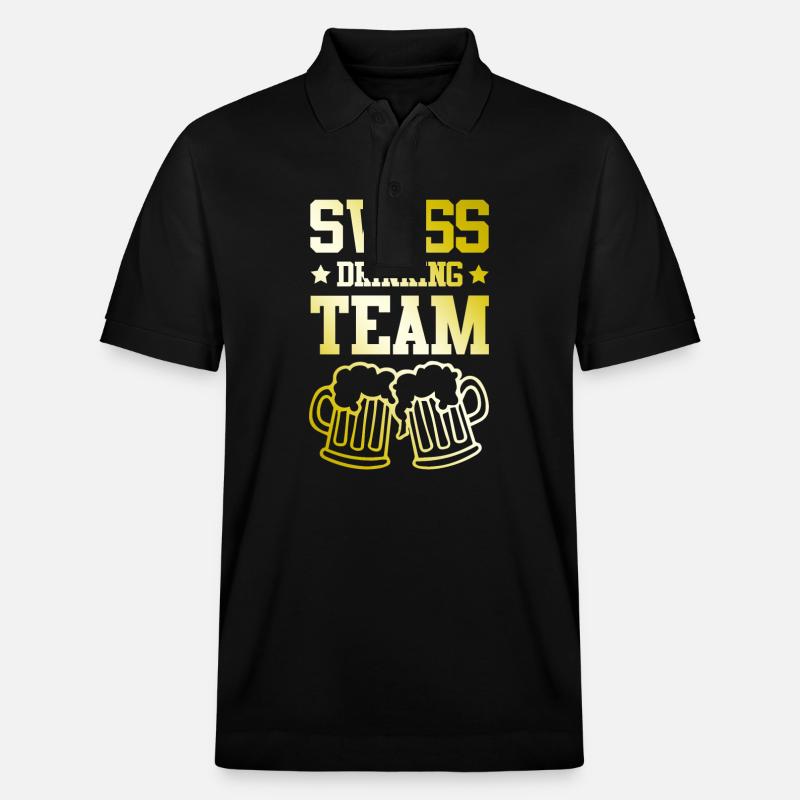Suisse Drinking Team Suisse - Polo PREPSTER bio Stanley/Stella Unisexe - noir