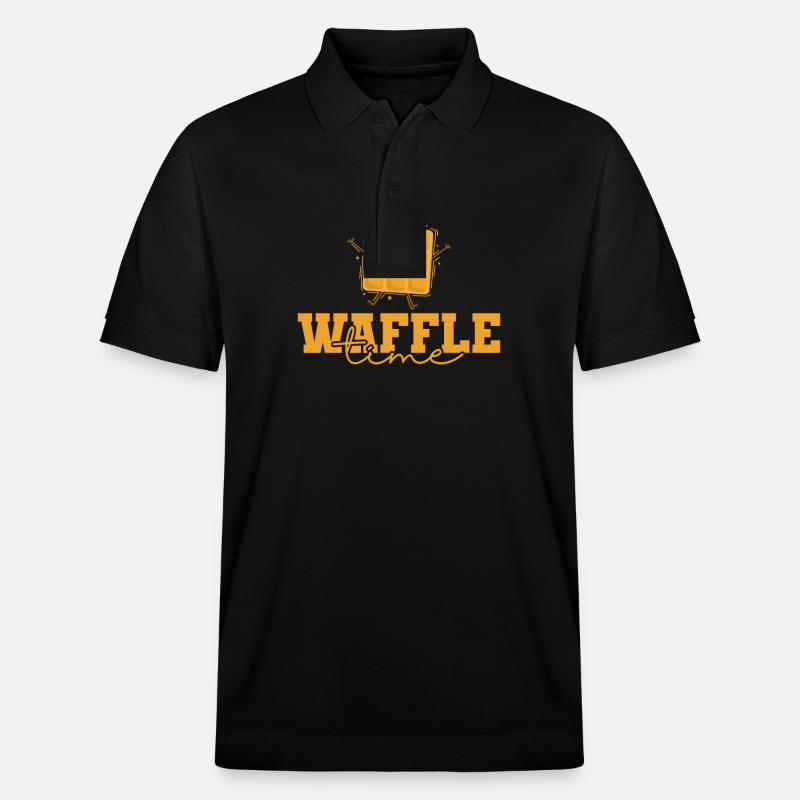 Waffle Time Lieblingsessen - Stanley/Stella Unisex Bio-Poloshirt PREPSTER - Schwarz