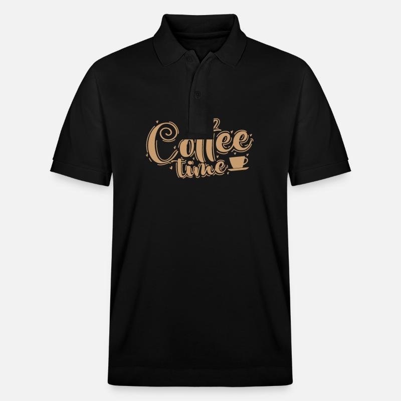 Coffee Time Pause - Stanley/Stella Unisex Bio-Poloshirt PREPSTER - Schwarz