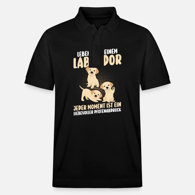 Hund Labrador - Stanley/Stella Unisex Bio-Poloshirt PREPSTER - Schwarz