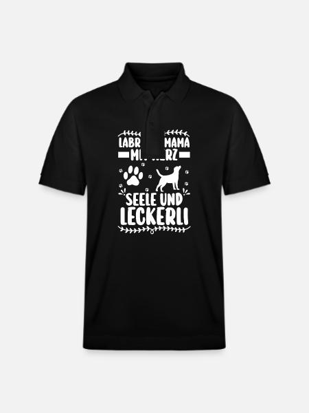 Hund Labrador - Stanley/Stella Unisex Bio-Poloshirt PREPSTER - Schwarz