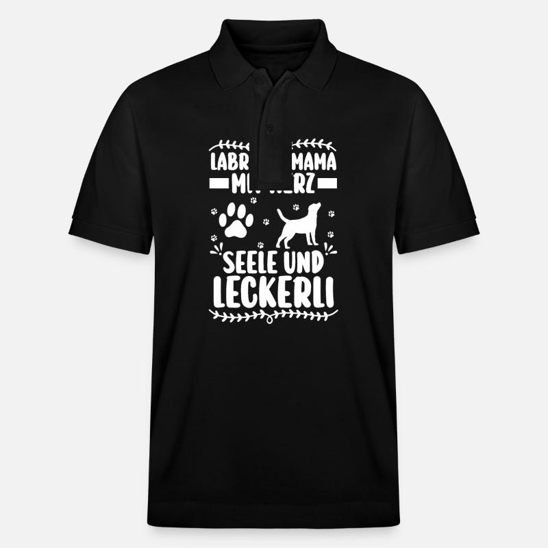 Hund Labrador - Stanley/Stella Unisex Bio-Poloshirt PREPSTER - Schwarz