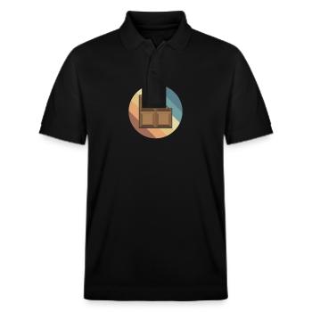Bar Chocolate Candy Cocoa - Stanley/Stella Unisex Organic Polo Shirt PREPSTER - black - Front - Roxy (174cm) & Andy (188cm)