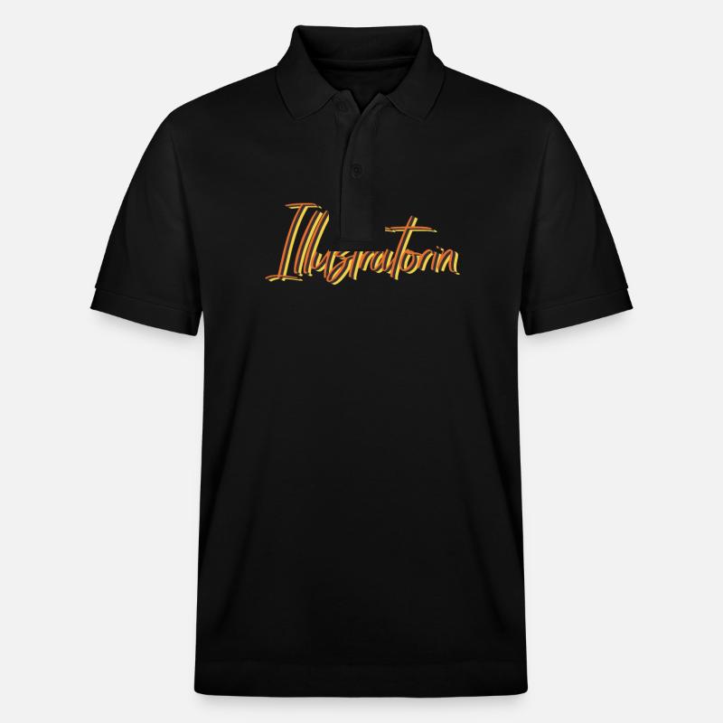 Designer Abschluss-Geschenk Illustratorin - Stanley/Stella Unisex Bio-Poloshirt PREPSTER - Schwarz