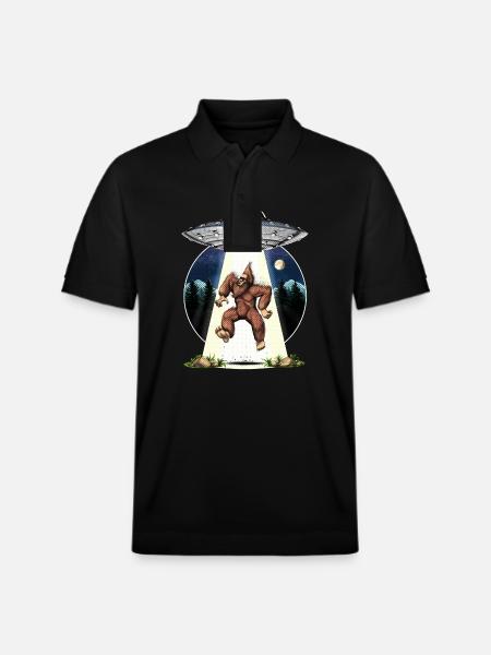 Bigfoot Alien Abduction - Stanley/Stella Unisex Organic Polo Shirt PREPSTER - black