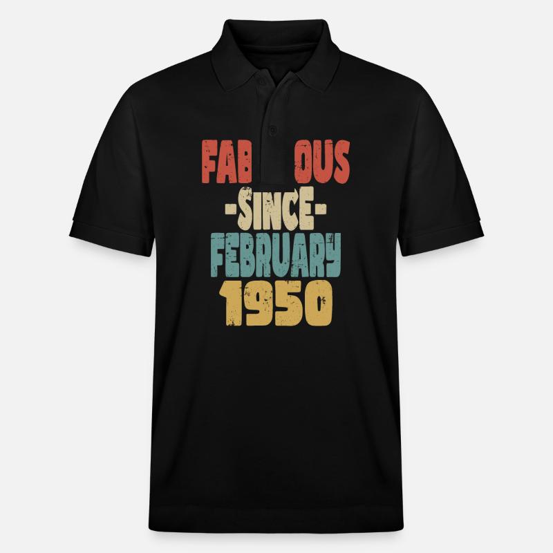 Fabuleux février 1950 - Polo PREPSTER bio Stanley/Stella Unisexe - noir
