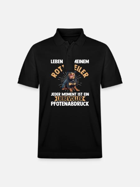 Hund Rottweiler - Stanley/Stella Unisex Bio-Poloshirt PREPSTER - Schwarz
