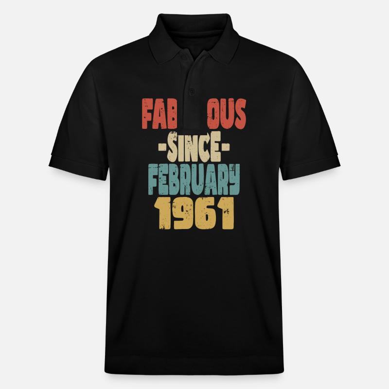 Fabelhafter Februar 1961 - Stanley/Stella Unisex Bio-Poloshirt PREPSTER - Schwarz