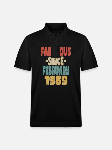 Fabuleux Février 1989 - Polo PREPSTER bio Stanley/Stella Unisexe - noir