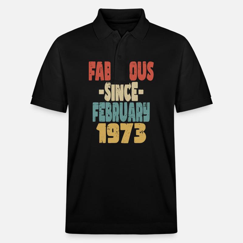 Fabelhafter Februar 1973 - Stanley/Stella Unisex Bio-Poloshirt PREPSTER - Schwarz