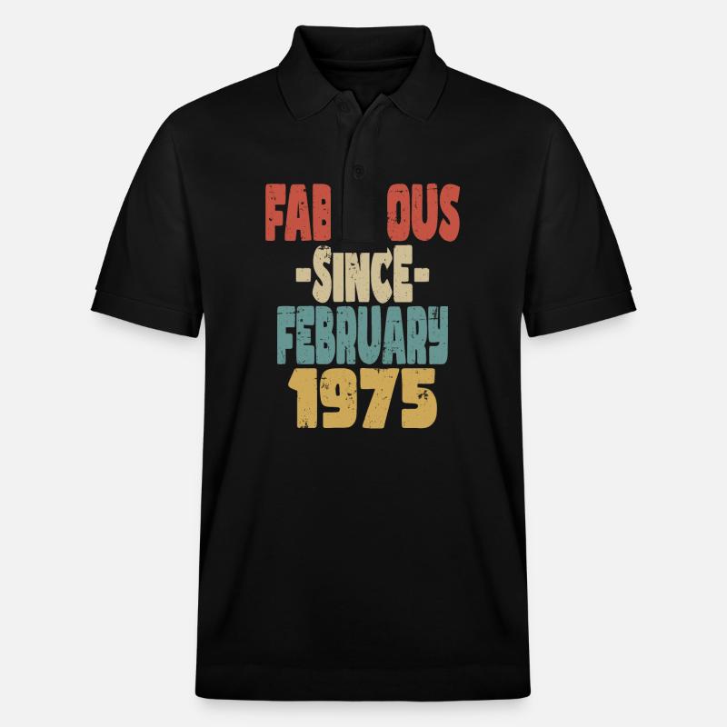 Fabuleux Février 1975 - Polo PREPSTER bio Stanley/Stella Unisexe - noir