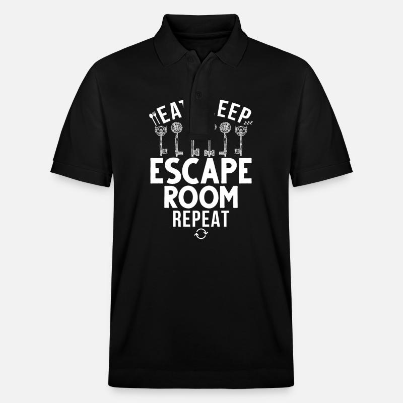 Escape Room - Stanley/Stella Unisex Bio-Poloshirt PREPSTER - Schwarz