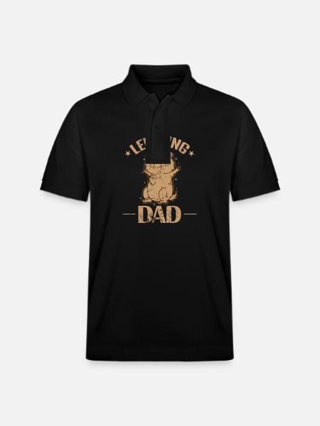 Lemming Dad Rodent Overconfidence - Stanley/Stella Unisex Organic Polo Shirt PREPSTER - black