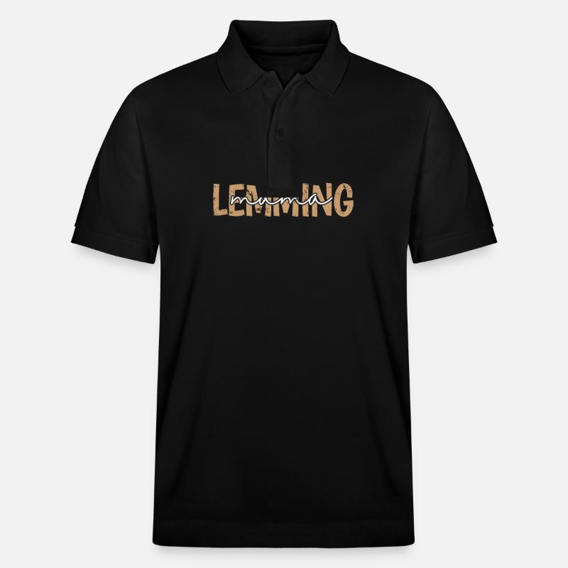 Lemming Mama rongeur fait - Polo PREPSTER bio Stanley/Stella Unisexe - noir