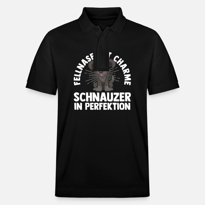 Hund Schnauzer Riesenschnauzer - Stanley/Stella Unisex Bio-Poloshirt PREPSTER - Schwarz