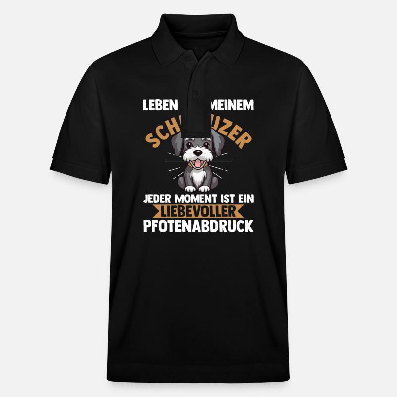 Riesenschnauzer Hund Schnauzer - Stanley/Stella Unisex Bio-Poloshirt PREPSTER - Schwarz