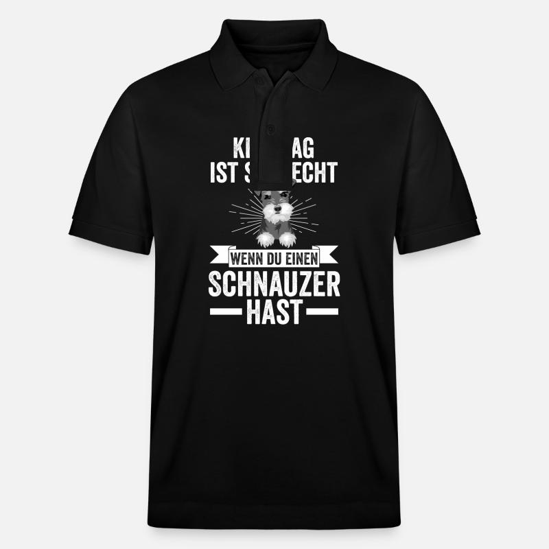 Hund Schnauzer Riesenschnauzer - Stanley/Stella Unisex Bio-Poloshirt PREPSTER - Schwarz