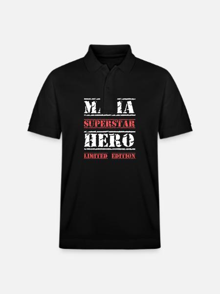 Beste Mama Star Spruch - Stanley/Stella Unisex Bio-Poloshirt PREPSTER - Schwarz