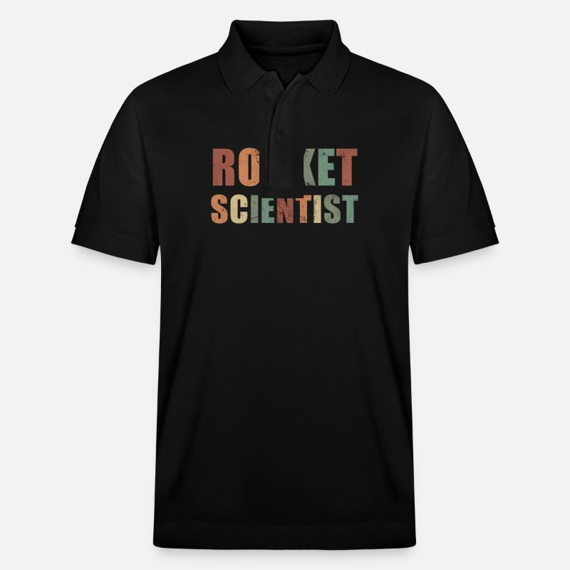 Rocket Scientist Aerospace Engineer Spaceship - Stanley/Stella Unisex Bio-Poloshirt PREPSTER - Schwarz
