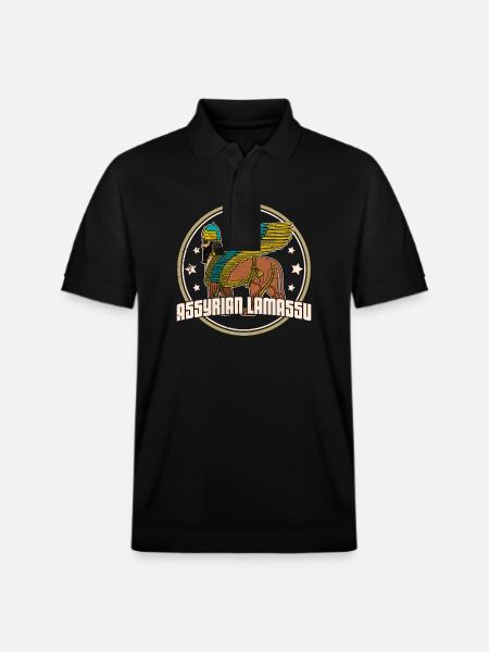 Lamassu Guddom Babylon Assyrien Sumer Antik - Stanley/Stella PREPSTER økologisk unisex poloshirt - sort
