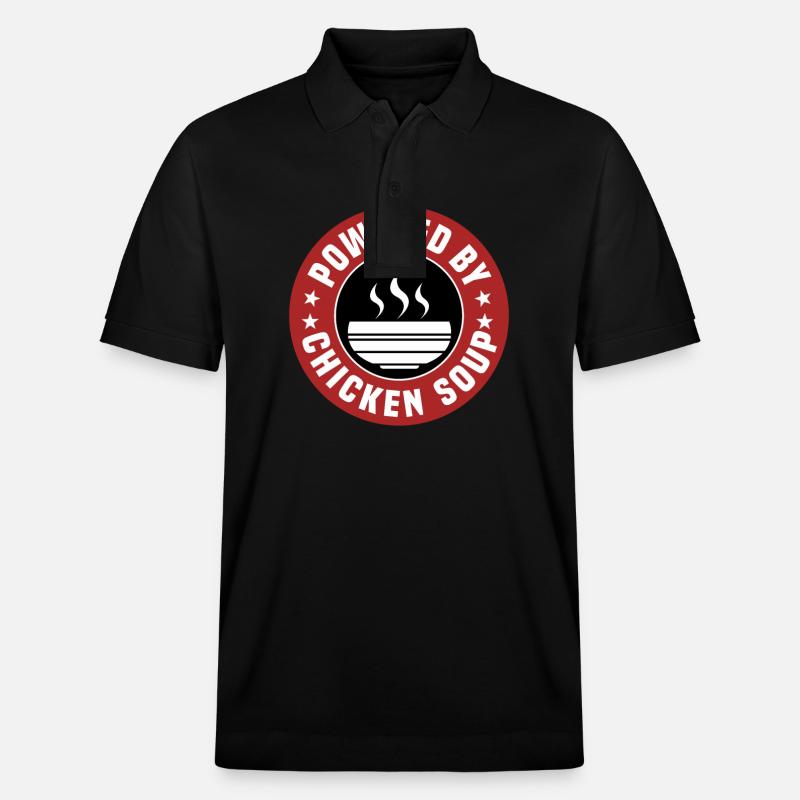 Powered By Chicken Soup - Stanley/Stella Unisex Bio-Poloshirt PREPSTER - Schwarz