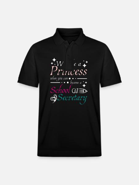 Princess school secretary - Stanley/Stella Unisex Organic Polo Shirt PREPSTER - black